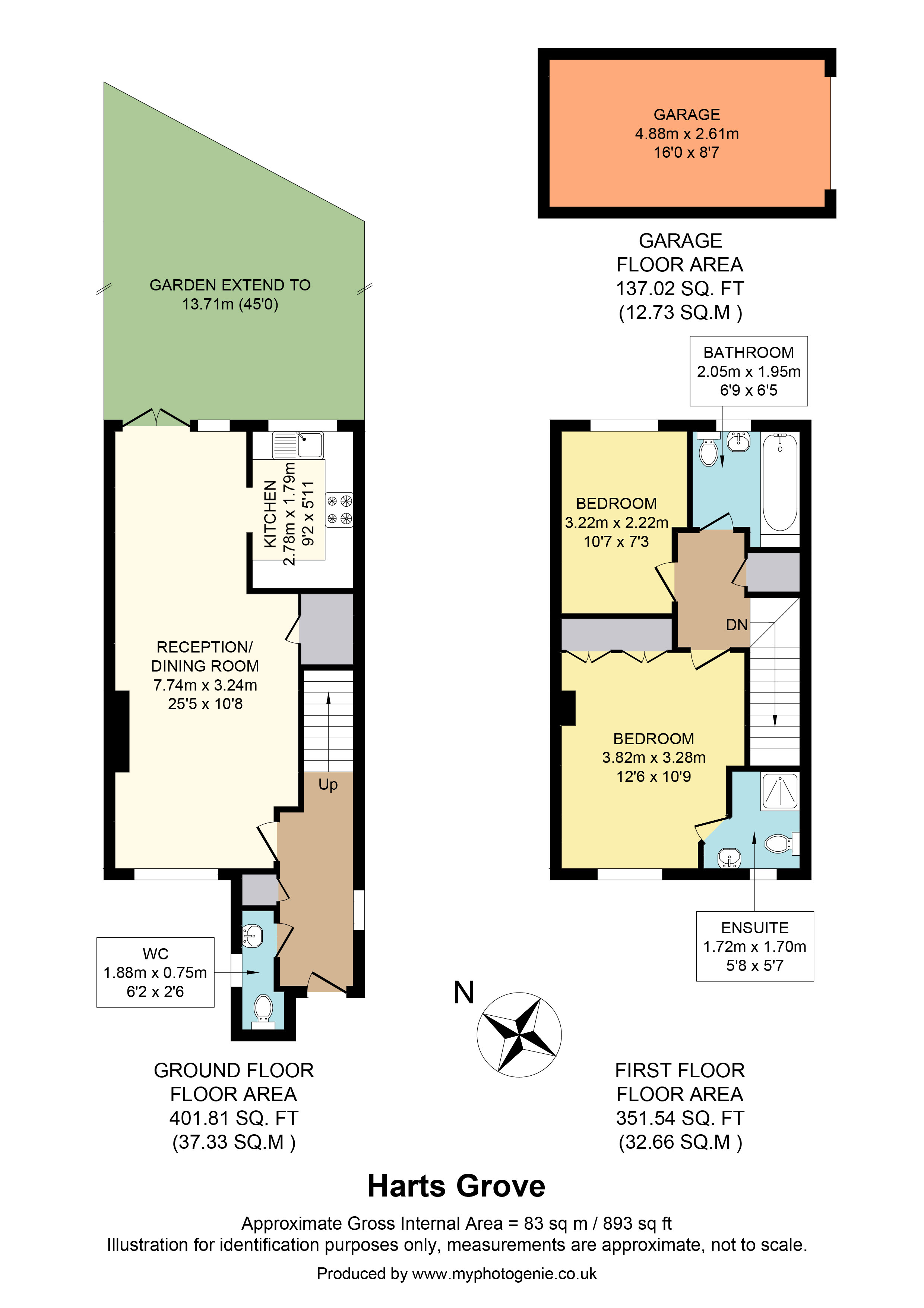 Harts Grove, Woodford Green IG8, 2 bedroom semidetached house for sale