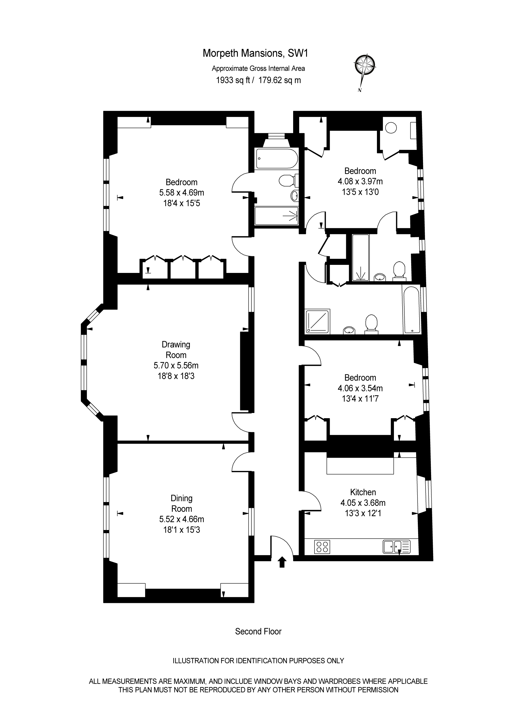 Morpeth Mansions, Morpeth Terrace, Westminster, London SW1P, 3 bedroom