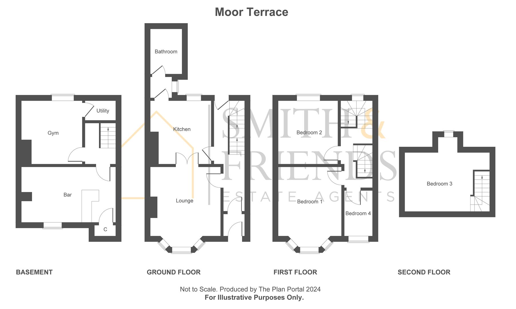 Moor Terrace, Headland, Hartlepool TS24, 4 bedroom terraced house for