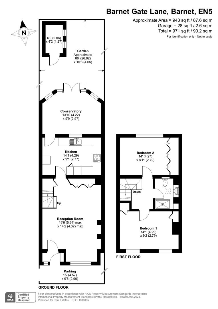 Gate Lane, Arkley, EN5, 2 bedroom terraced house for sale