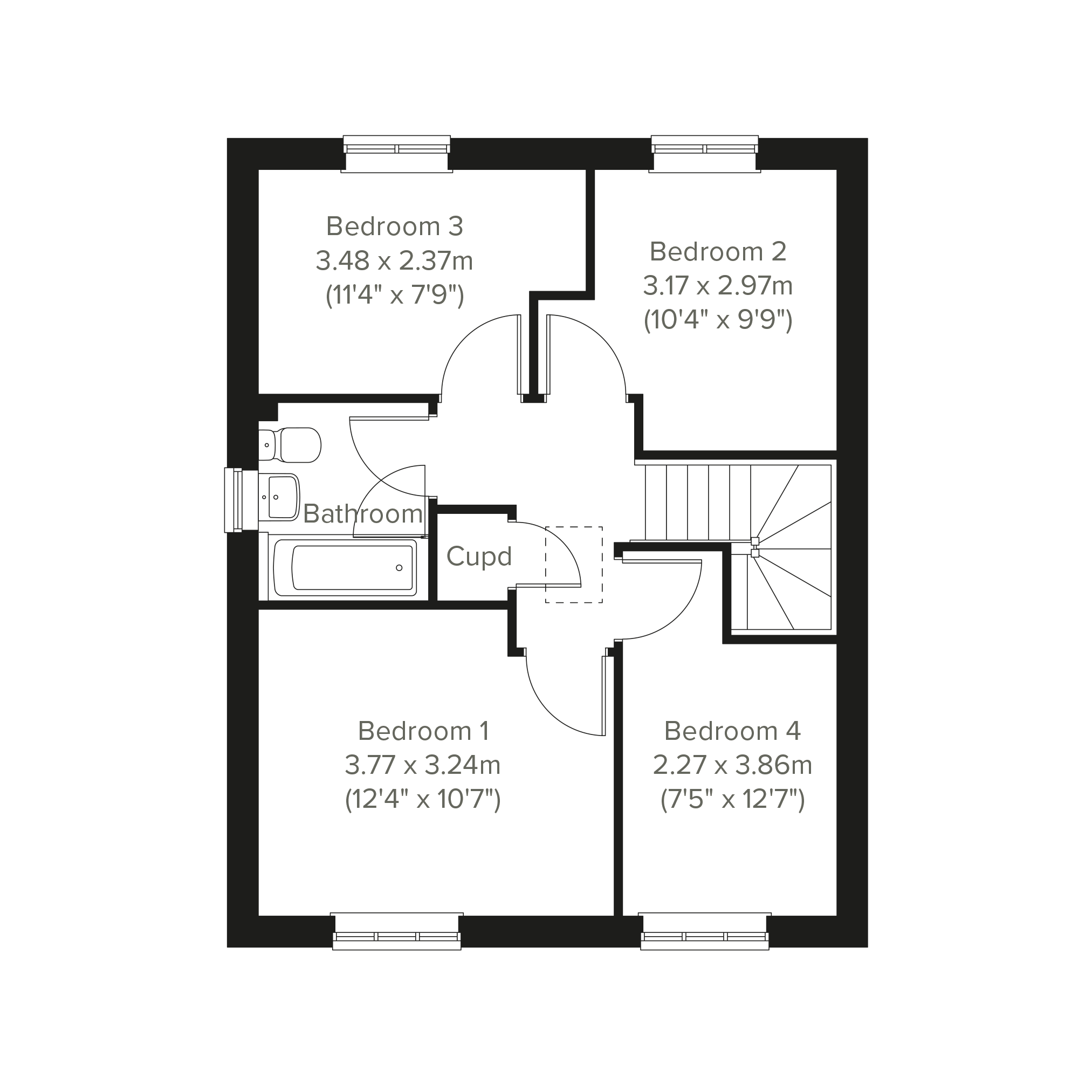 "The Ennerdale" at Staynor Link, Selby YO8, 4 bedroom end terrace house