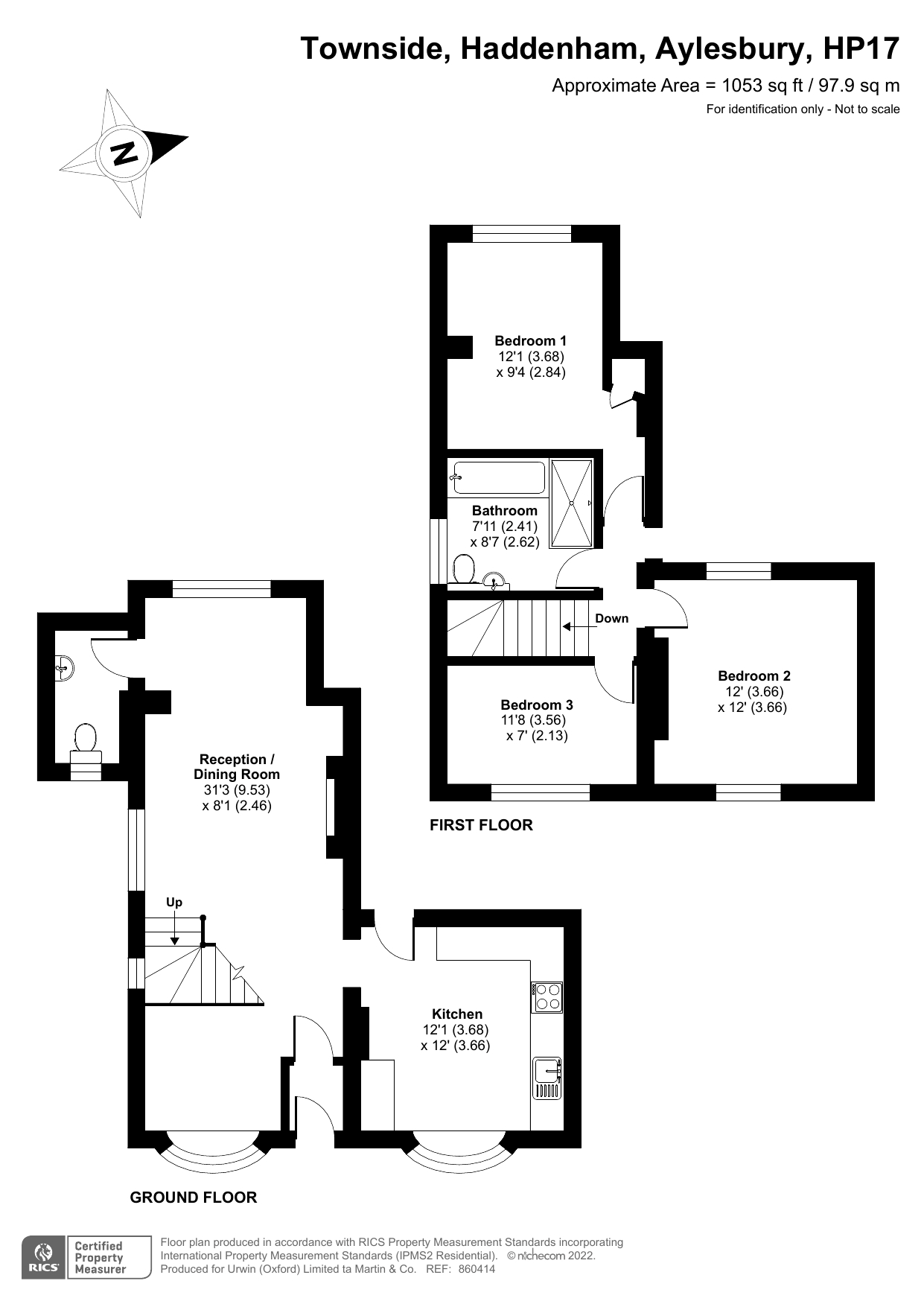 Townside, Haddenham, Aylesbury HP17, 3 bedroom semidetached house for