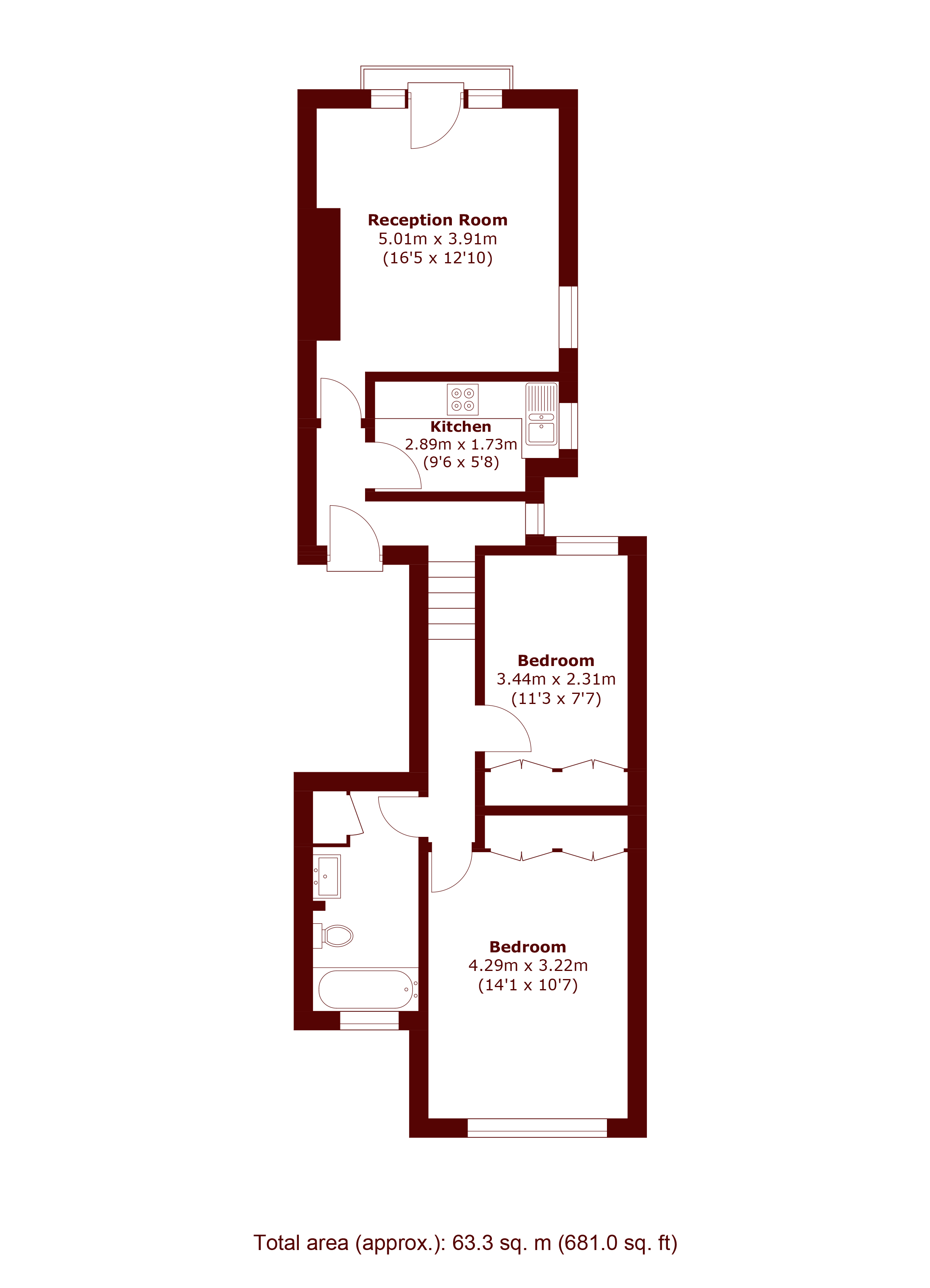 2 bed flat for sale in Wandsworth Bridge Road, London SW6 68678093