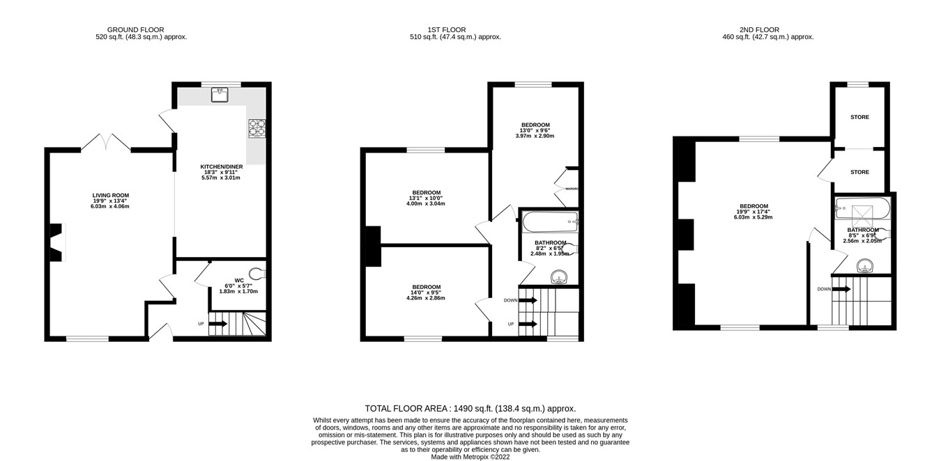 The Watton, Brecon, Brecon LD3, 4 bedroom terraced house for sale