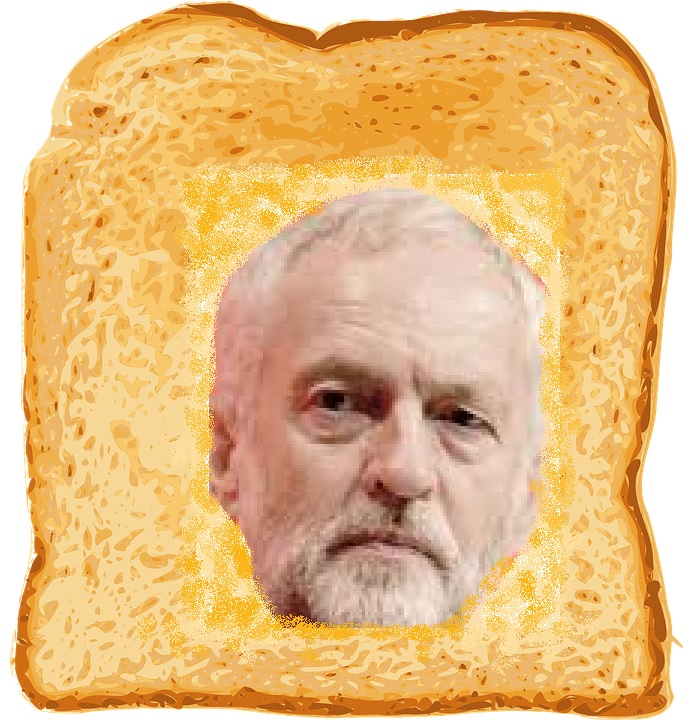 Jeremy Corbyn’s face appears on a slice of toast LCD Views