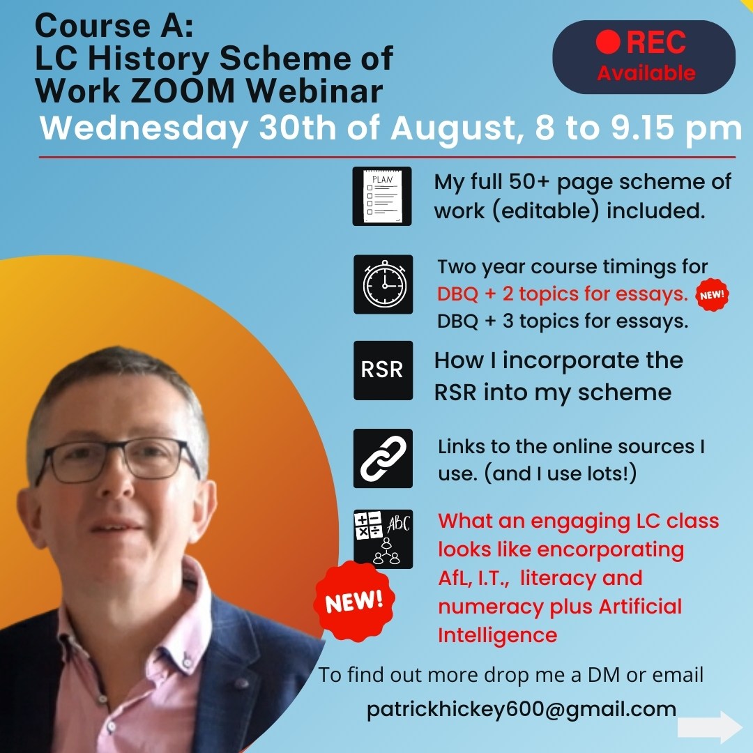 2023 Teacher LC History Tutor