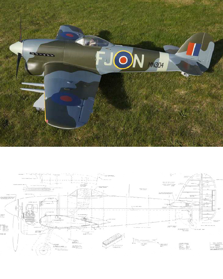 Hawker Typhoon {1/5} Laser Parts Kit (VA) Laser Cut Kits Australia