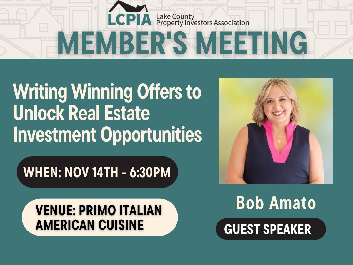LCPIA Members Meeting November 2023 Lake County Property Investors