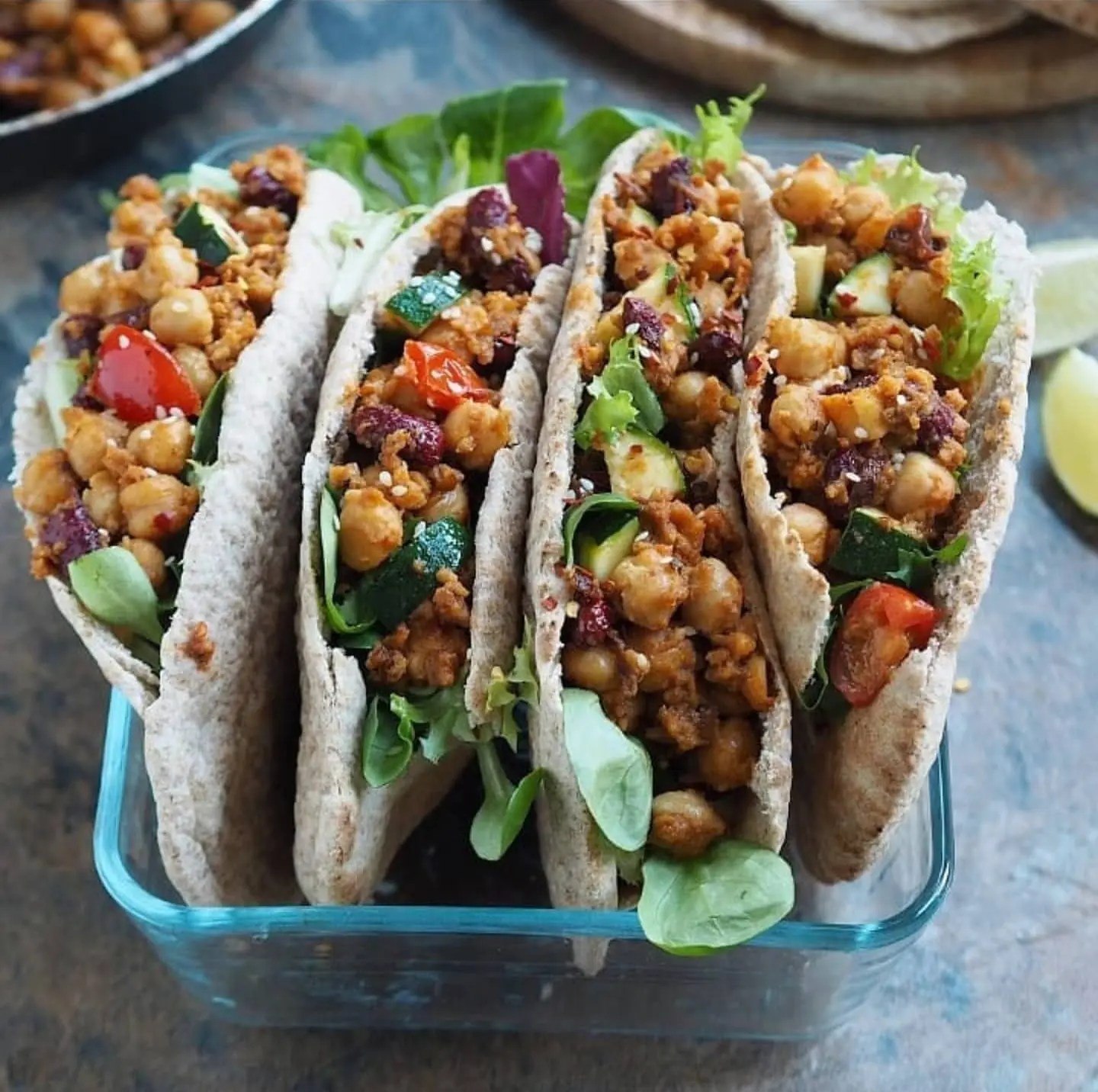 Stuffed Pitta with Chickpeas Recipe LDN Muscle