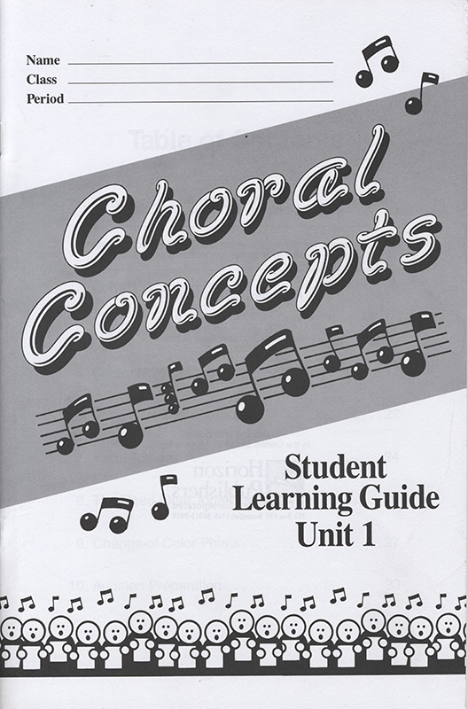 Teaching Choral Concepts Student Learning Guides (Set of 4) 1 each of