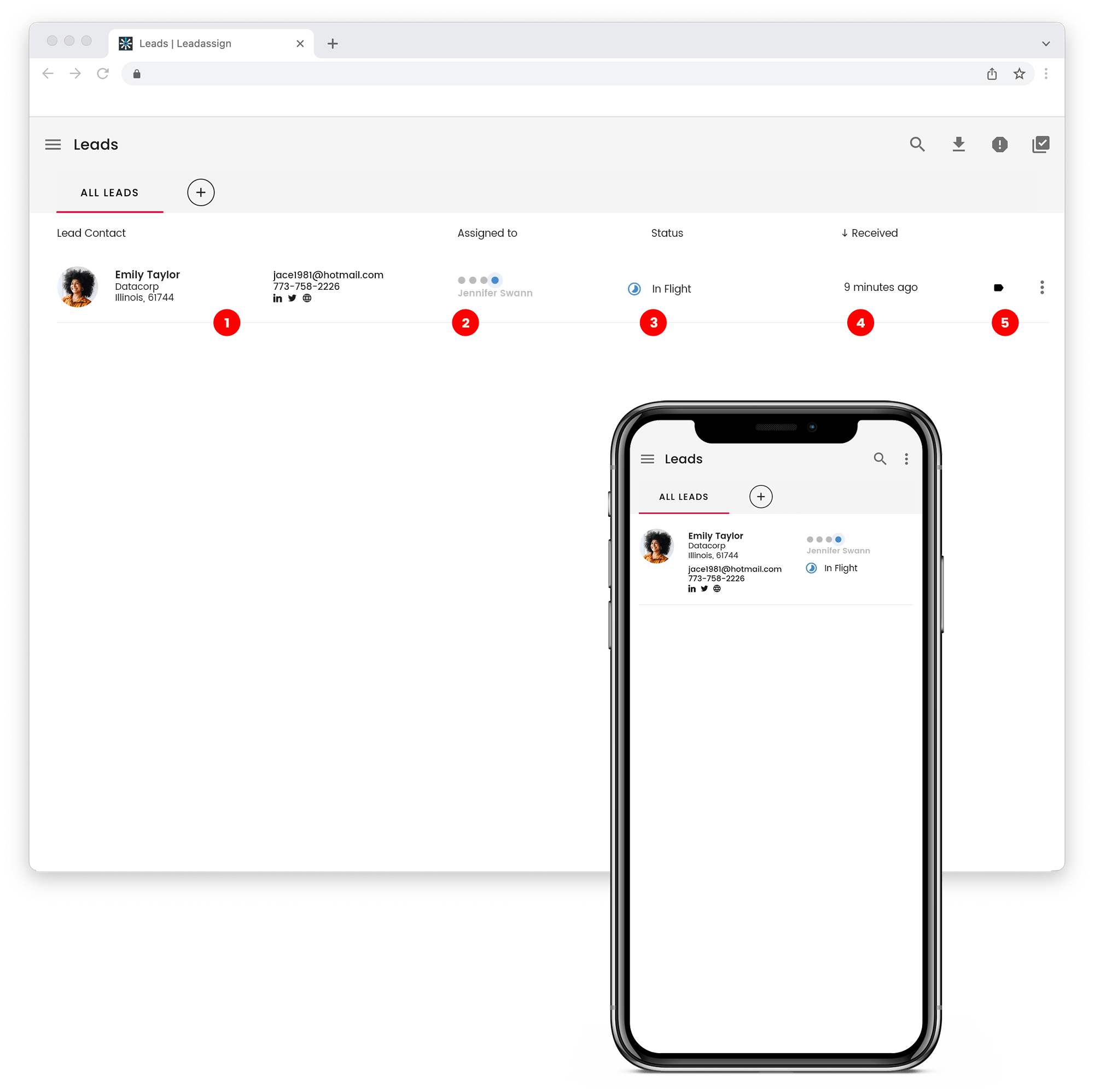 Introducing the Redesigned Lead Row View Lead Assign Main
