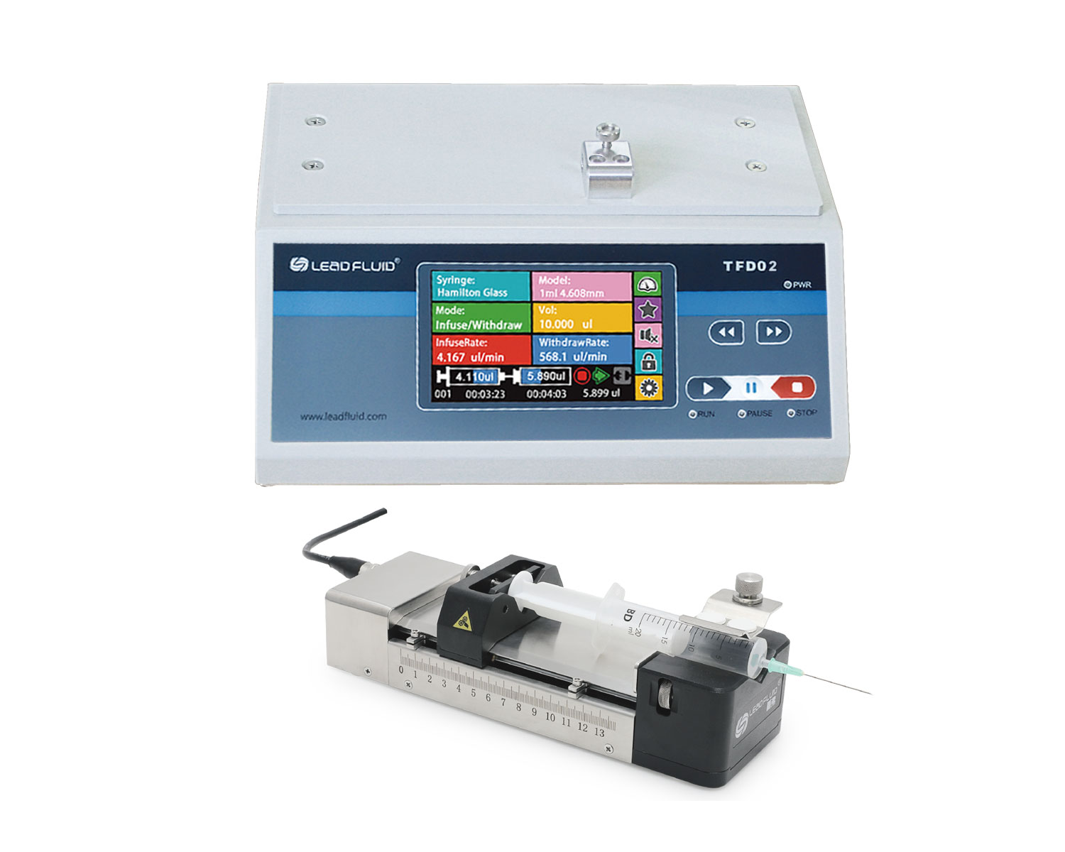 TSD0101 Twoway pushpull Style Laboratory Syringe Pump Lead Fluid