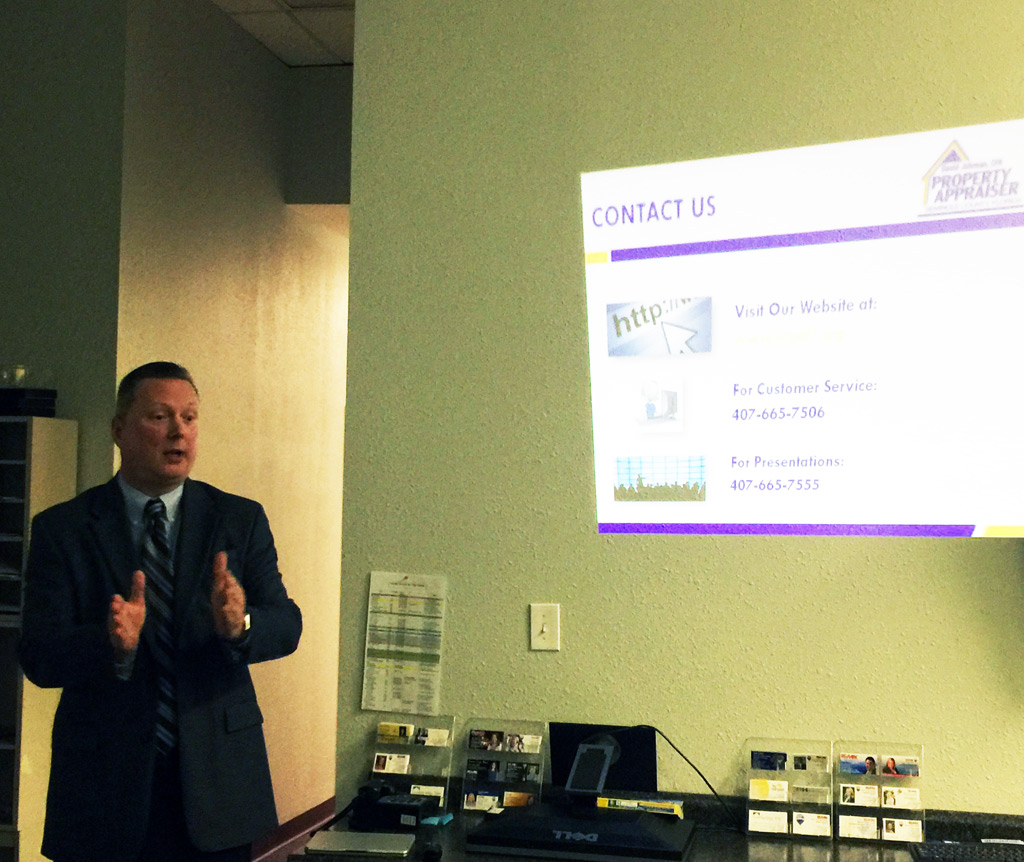 Seminar with David Johnson, Seminole County Florida Property Appraiser