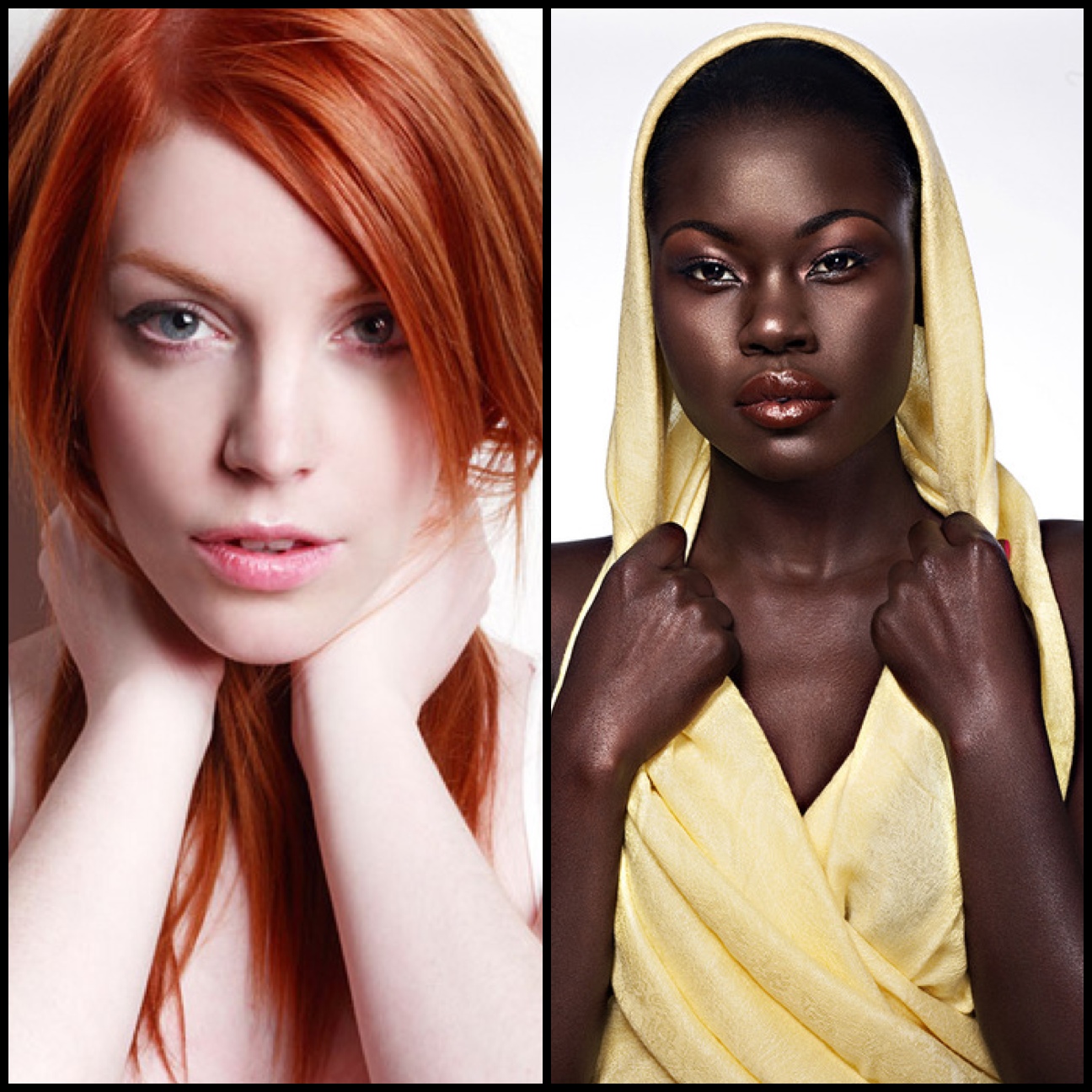 Ebony & Ivory Makeup for Very Pale and Deep Dark Skin Christine