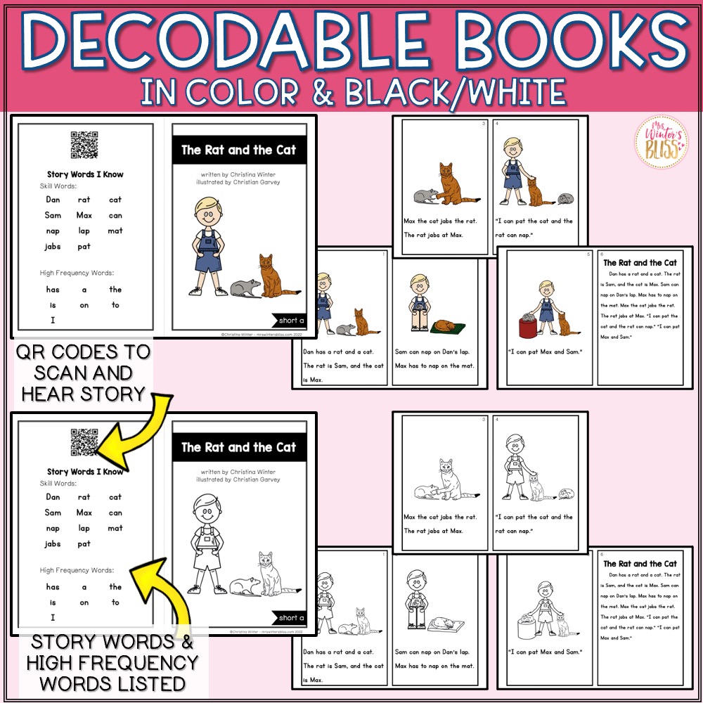 FREE Decodable Books with Comprehension Questions Lead in Literacy Resources For Kindergarten, 1st & 2nd Grade FREE Decodable Books with Comprehension Questions Lead in Literacy Resources For Kindergarten, 1st & 2nd Grade