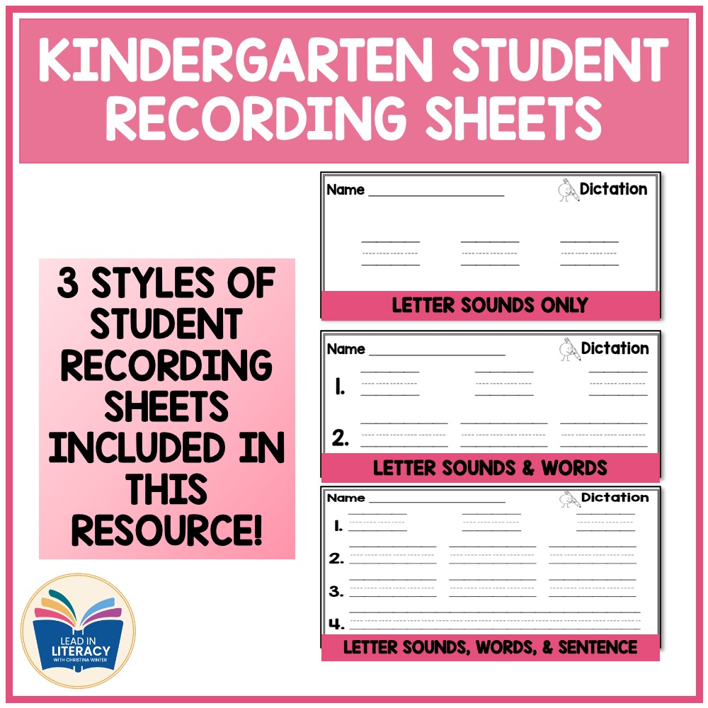 Dictation MEGA Bundle - Kindergarten, 1st, 2nd Grade - Lead in Literacy