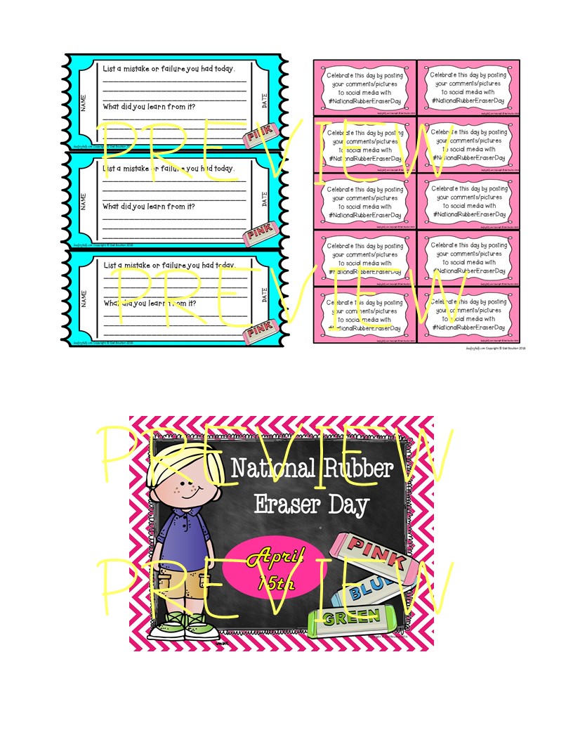 National Rubber Eraser Day (April 15th)