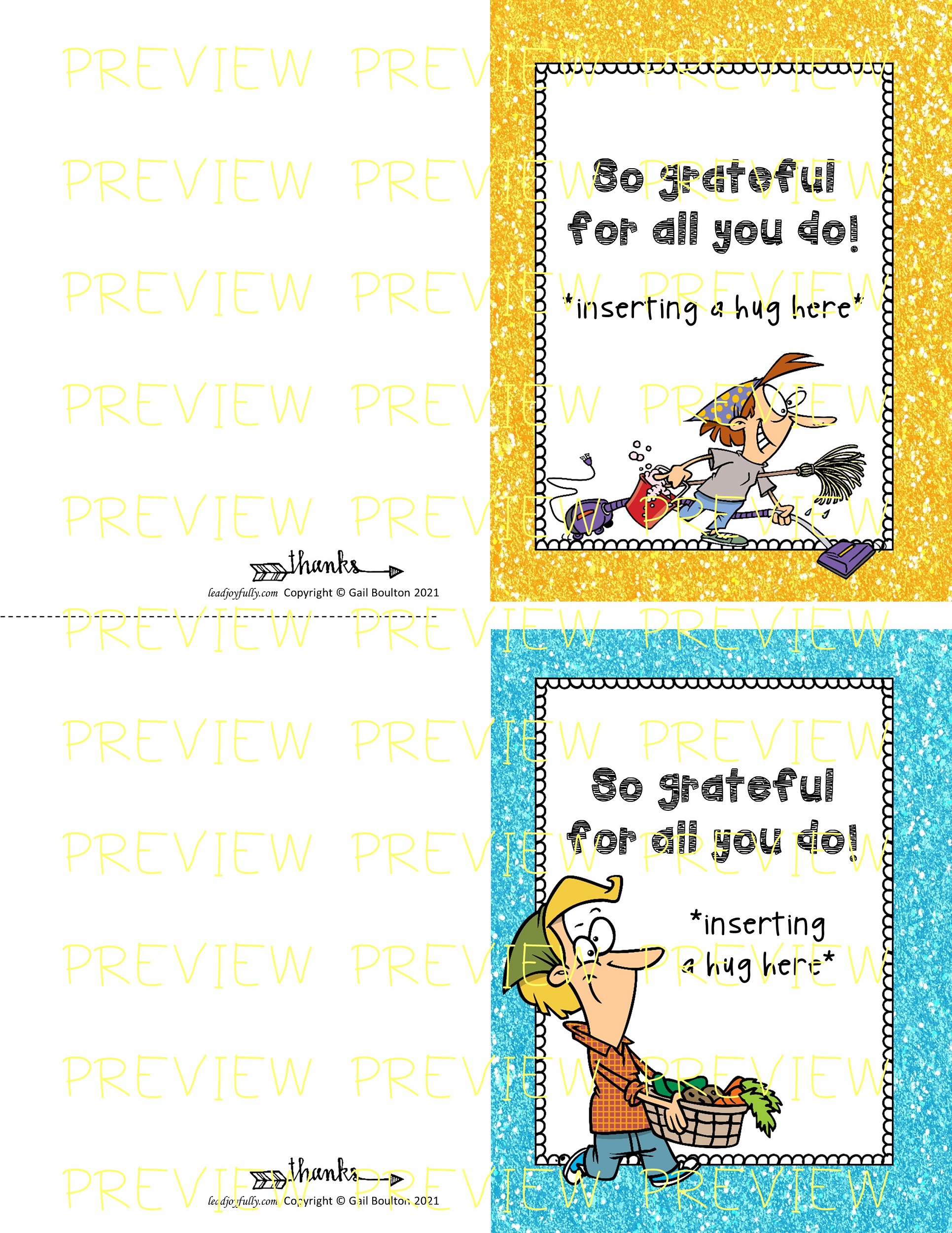 Community Helpers Thank You Card Printable