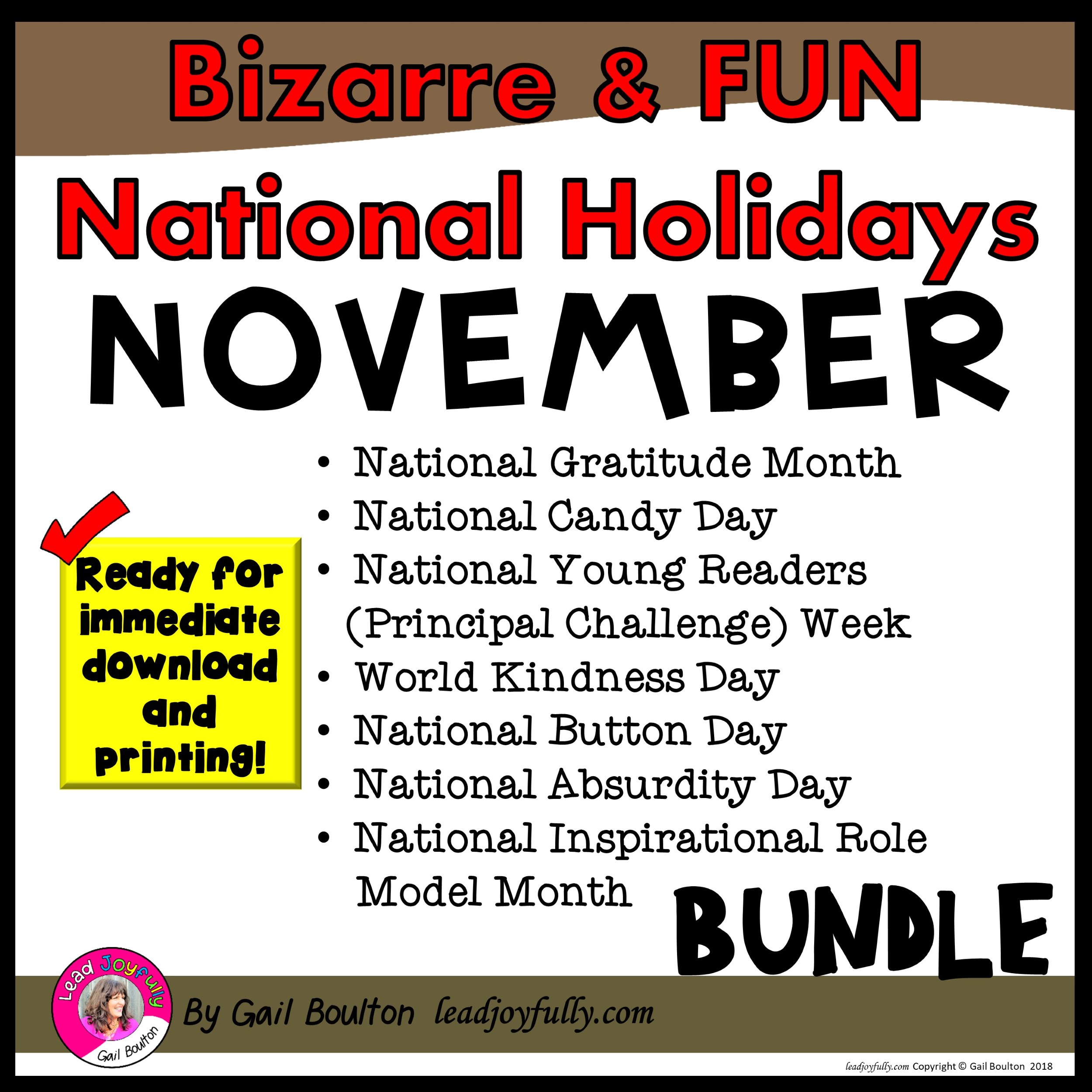 Bizarre and FUN National Holidays to Celebrate your Staff (NOVEMBER