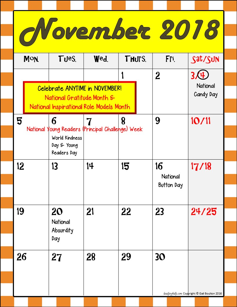 Bizarre and FUN National Holidays to Celebrate your Staff (NOVEMBER BUNDLE)