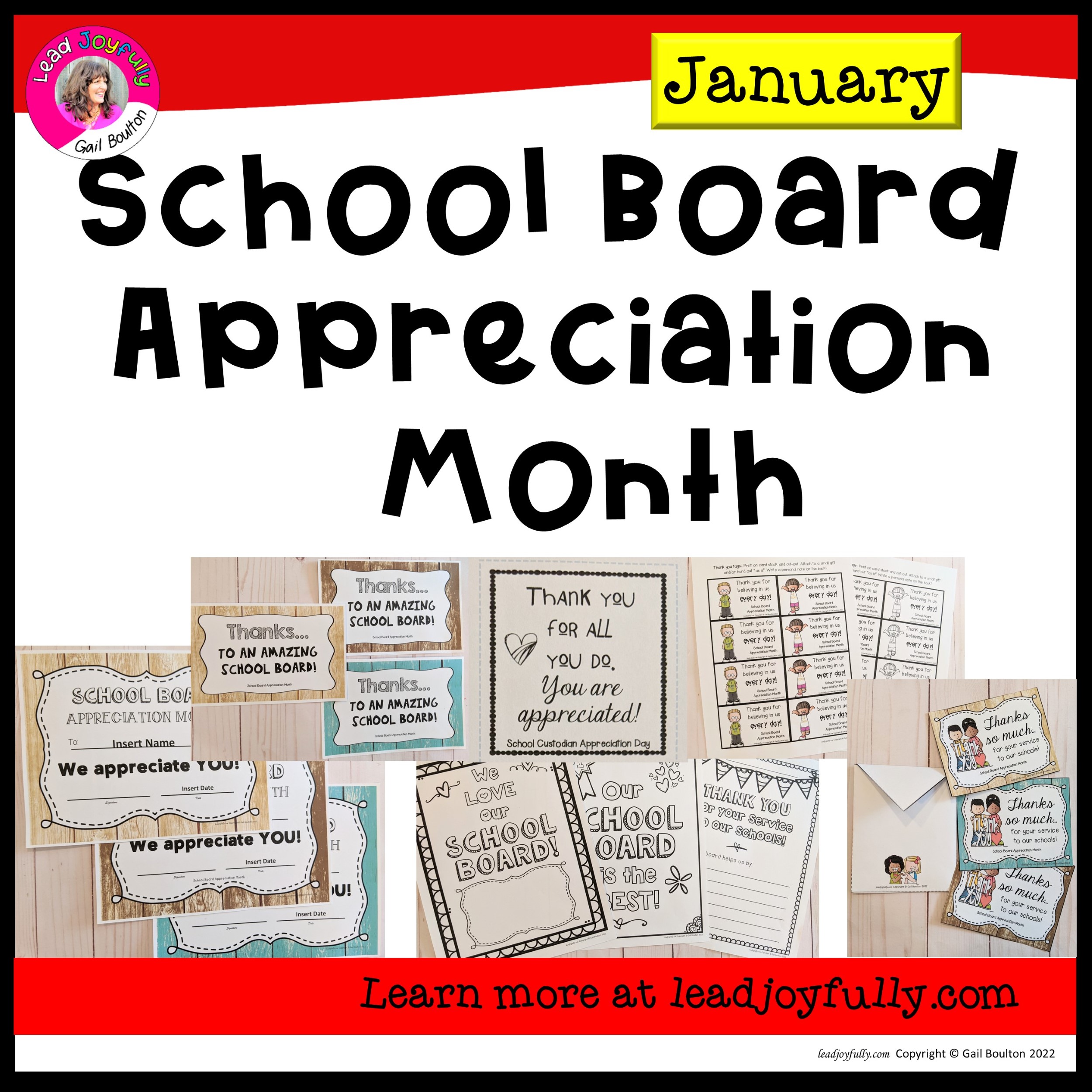 School Board Appreciation Month (January) Lead Joyfully