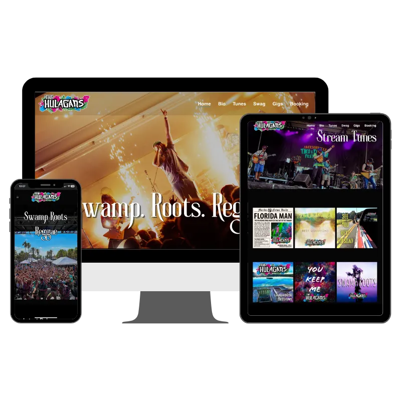 Band sites that Perform The Hulagans Band, Jacksonville FL