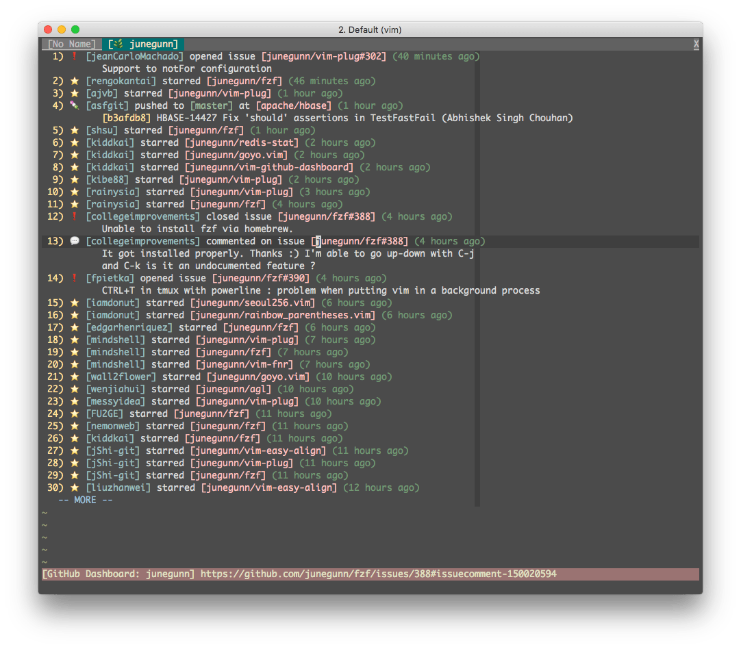 그래, 가끔 "Vim에서" GitHub을 보자!