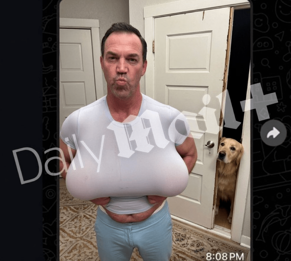 Fact Check Fake Byron Noem Crossdressing Photo With Dog In Background