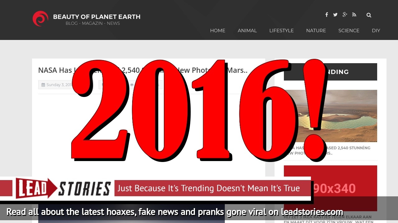 Old News NASA Did NOT *Just* Release 2,540 Stunning New Photos of Mars