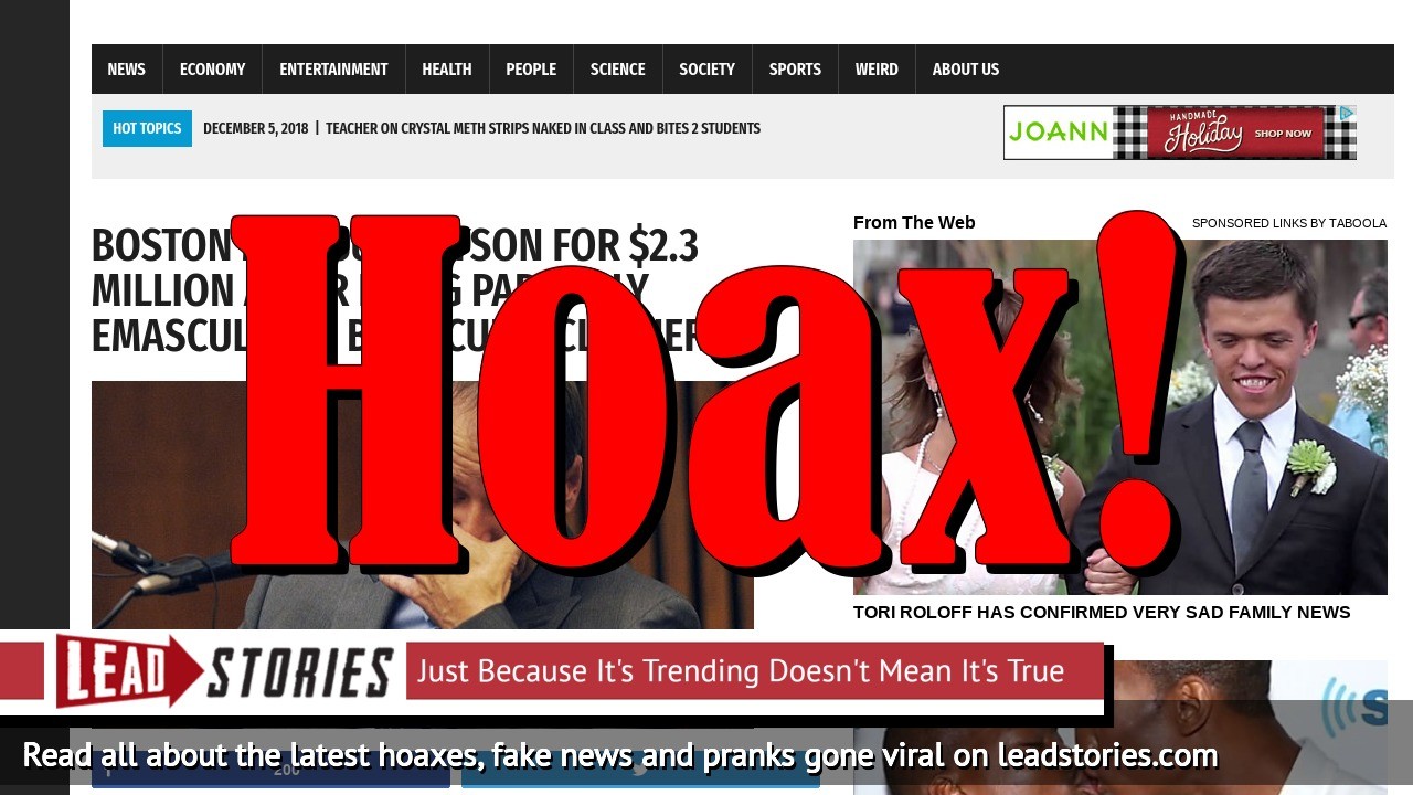 Fake News Boston Man Did NOT Sue Dyson for 2.3 Million, NOT Partially