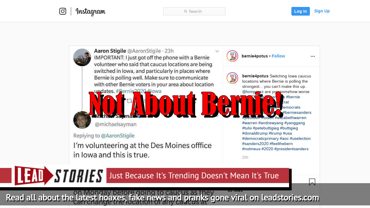 Fake News Caucus Locations Are NOT Being Switched In Iowa