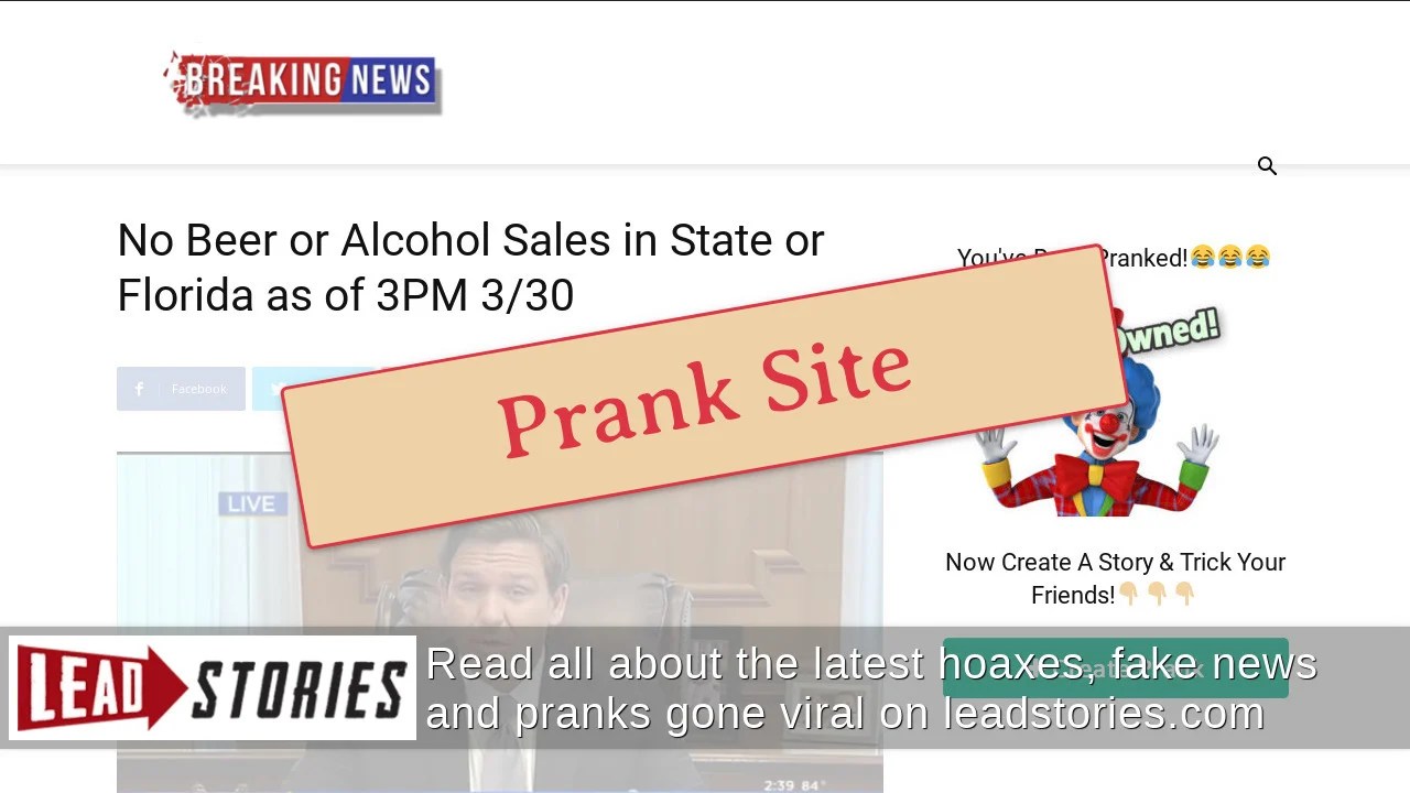 Fact Check Florida Did NOT Ban Alcohol Sales Beginning Today Due To