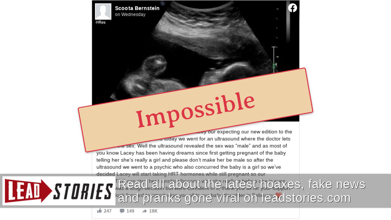 Fact Check Pregnant Woman Is NOT Getting HRT Injections To Switch Baby