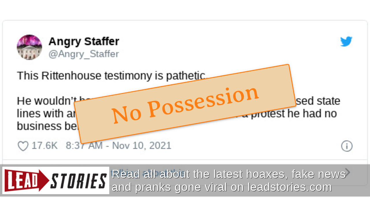 Fact Check Kyle Rittenhouse Did NOT Cross State Lines With An AR15