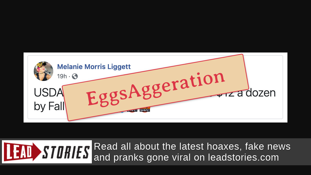 Fact Check USDA Is NOT Predicting Egg Prices Will Be 12/Dozen By Fall