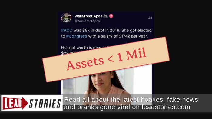AOC Came to Congress a Bartender with No Assets and Now Has a $25 ...