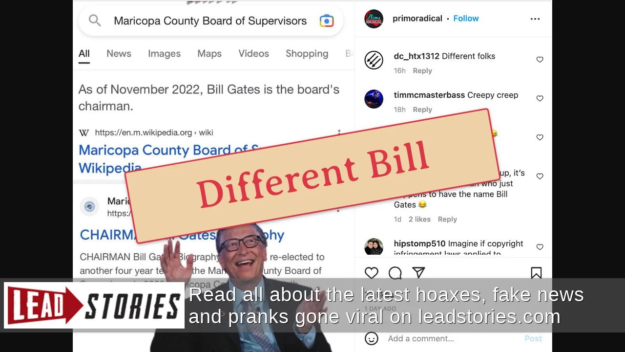 Fact Check Bill Gates The Billionaire Is NOT On The Board Of Maricopa