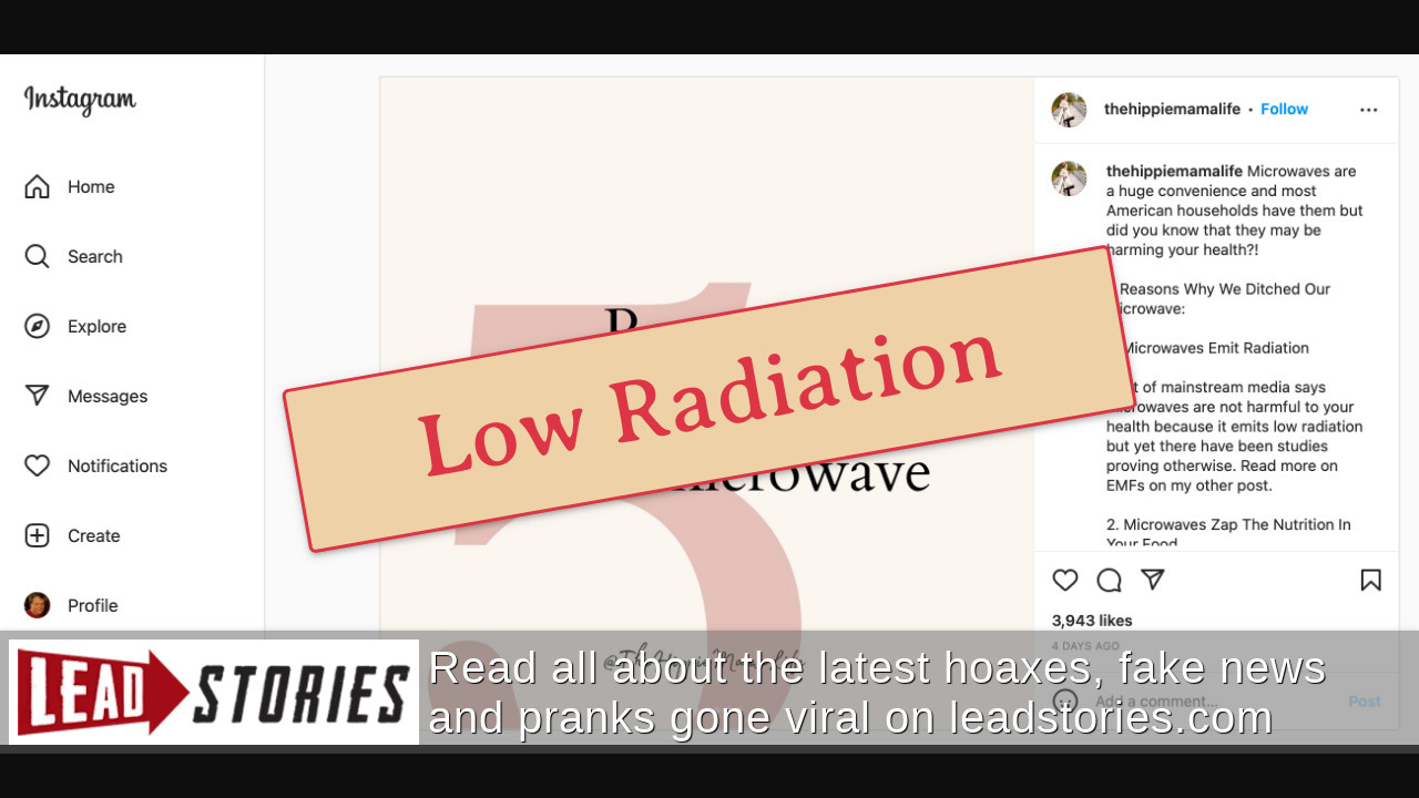 Fact Check Microwave Ovens Are NOT Harmful To Human Health Lead Stories