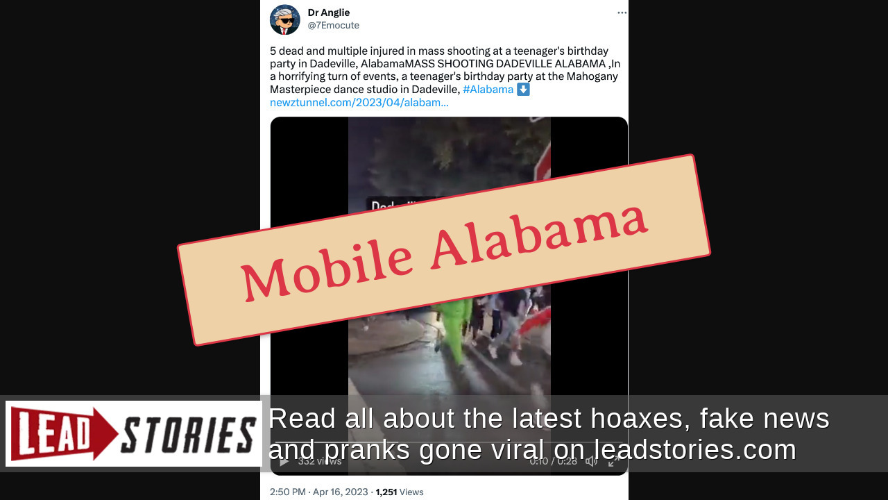 Fact Check Video Of Crowd Running From Gunfire Was NOT In Dadeville