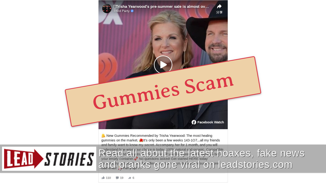 Fact Check Trisha Yearwood Is NOT Endorsing, Selling WeightLoss