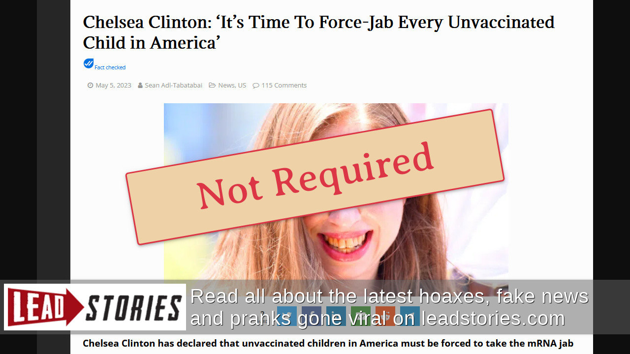 Fact Check Chelsea ClintonEndorsed Vaccine Program 'The Big CatchUp