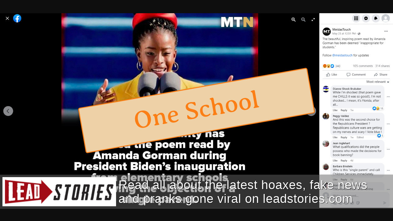 Fact Check Poet Amanda Gorman's Book Was NOT Restricted In More Than