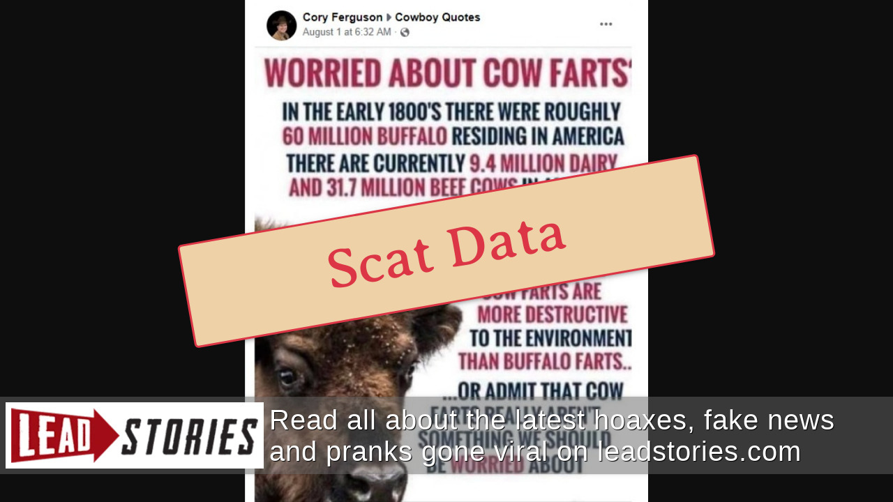 Fact Check Methane Emitted By Bison Does NOT Compare With Levels