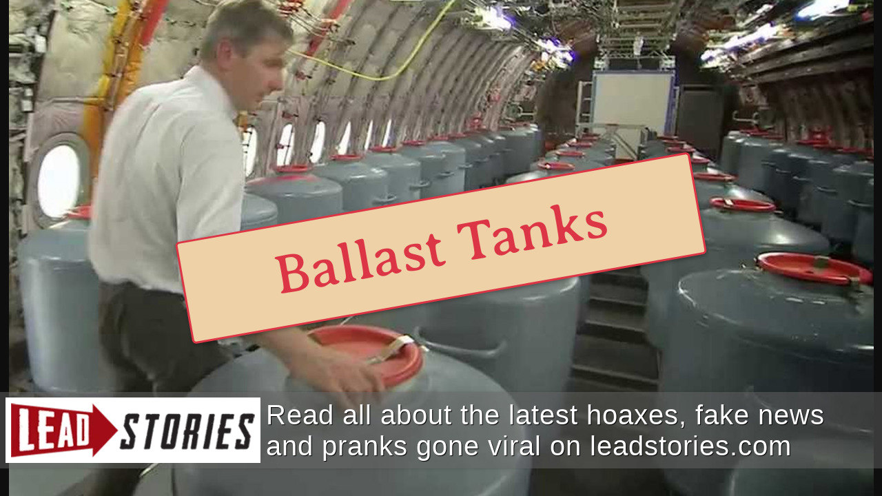 Fact Check Photo Of Barrels On A Plane Shows Ballast Tanks Used For