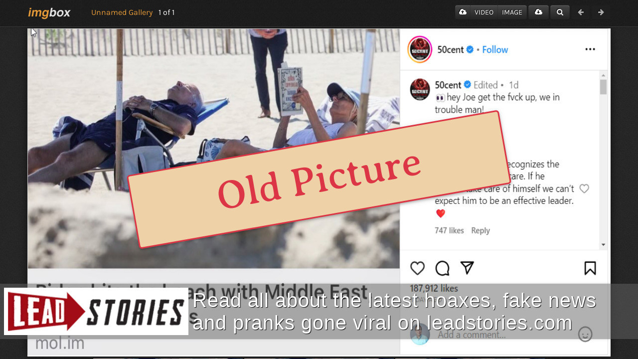 Fact Check Photo Does NOT Show Joe Biden Sunbathing On Beach During