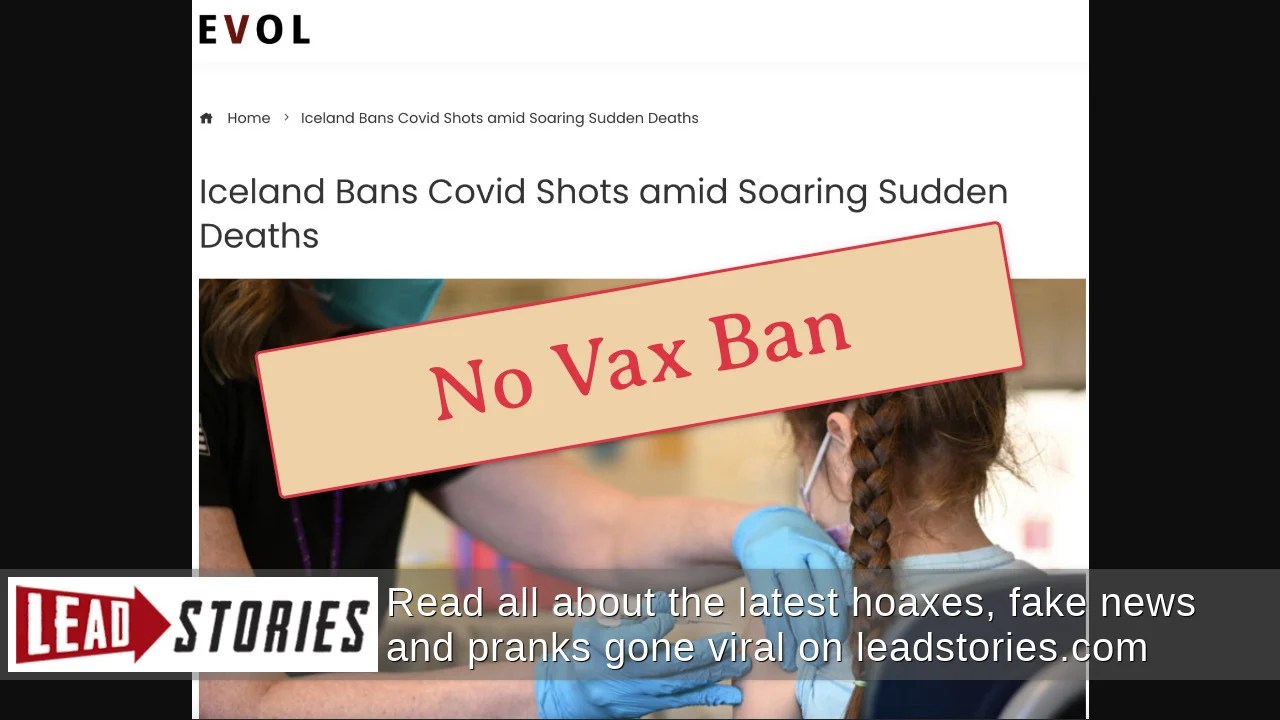 Fact Check Iceland Has NOT Banned 'Covid Shots' As Of December 5, 2023