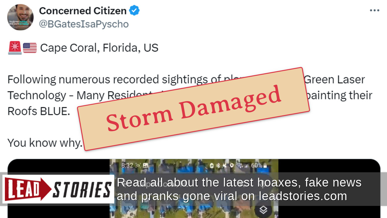 Fact Check Cape Coral Residents NOT Painting Roofs BLUE For Laser