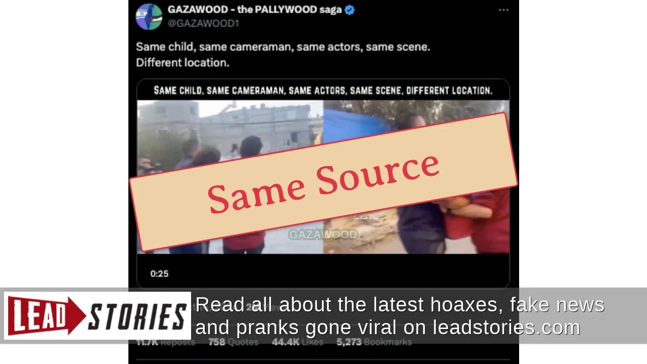 Fact Check Two Clips Showing People Carrying Wounded Boy In Gaza Do