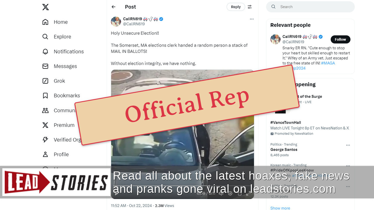 Fact Check Video Does NOT Show Unauthorized Person Receiving MailIn