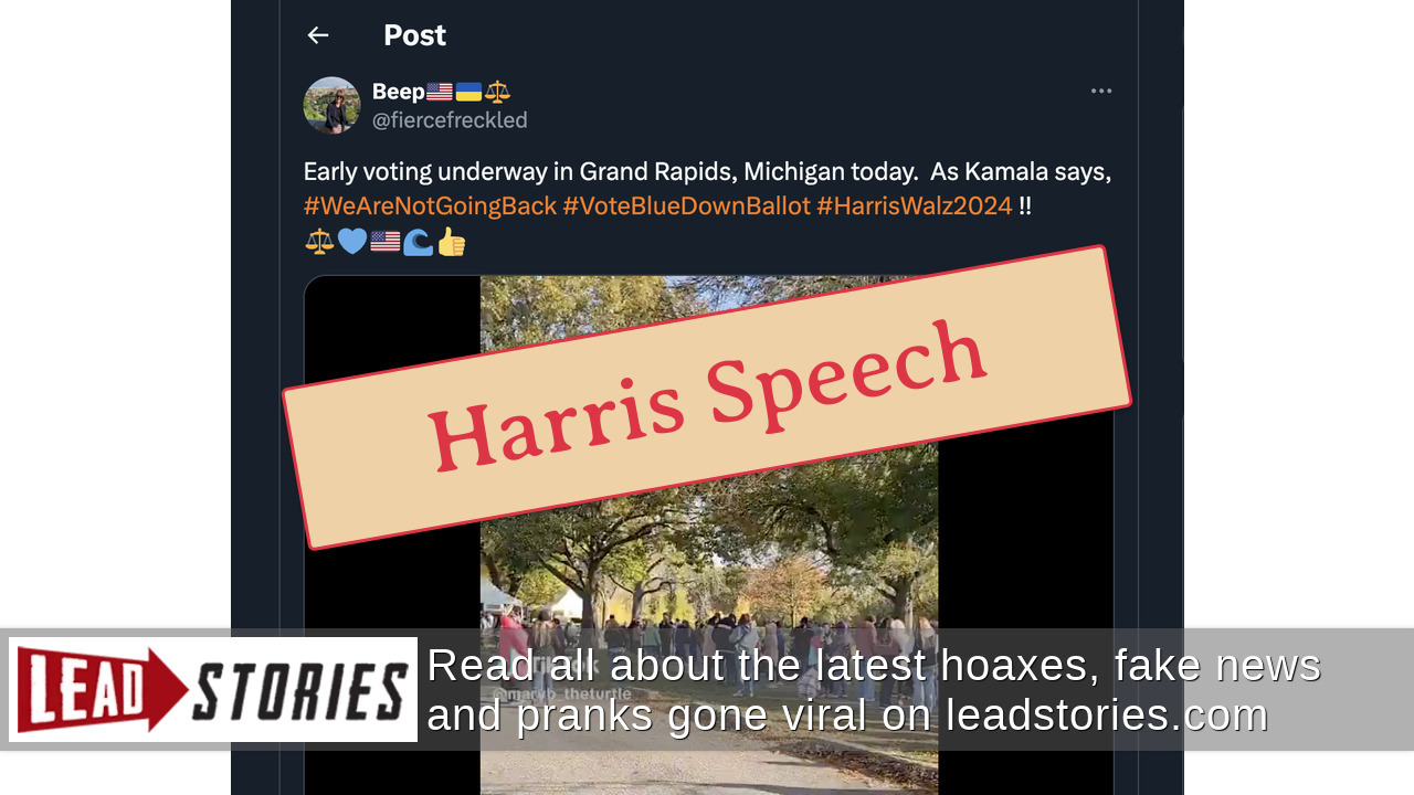 Fact Check Video Does NOT Show Line For Early Voting In Michigan It Was Campaign Rally Line